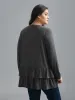 Round Neck Tiered Ruffles Hem T-Shirt sold by Bloomchic