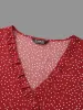 V-Neck Polka Dot Ruffled Blouse sold by Bloomchic