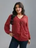 V-Neck Polka Dot Ruffled Blouse sold by Bloomchic