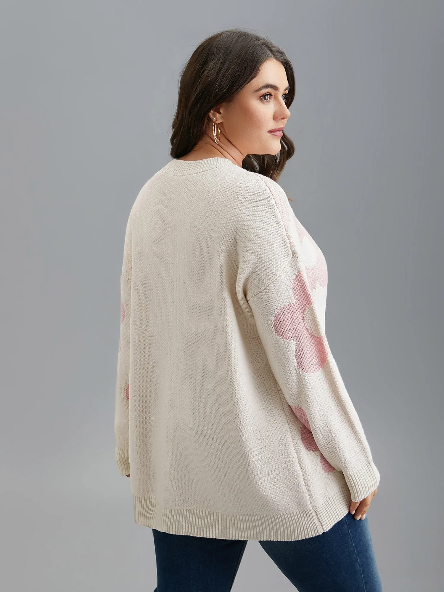 Round Neck Floral Pattern Pullover sold by Bloomchic product image thumbnail 2