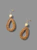 Rattan Woven Vintage Vacation Style Earrings sold by Bloomchic