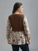 Mixed Texture Floral Combined Blouse sold by Bloomchic