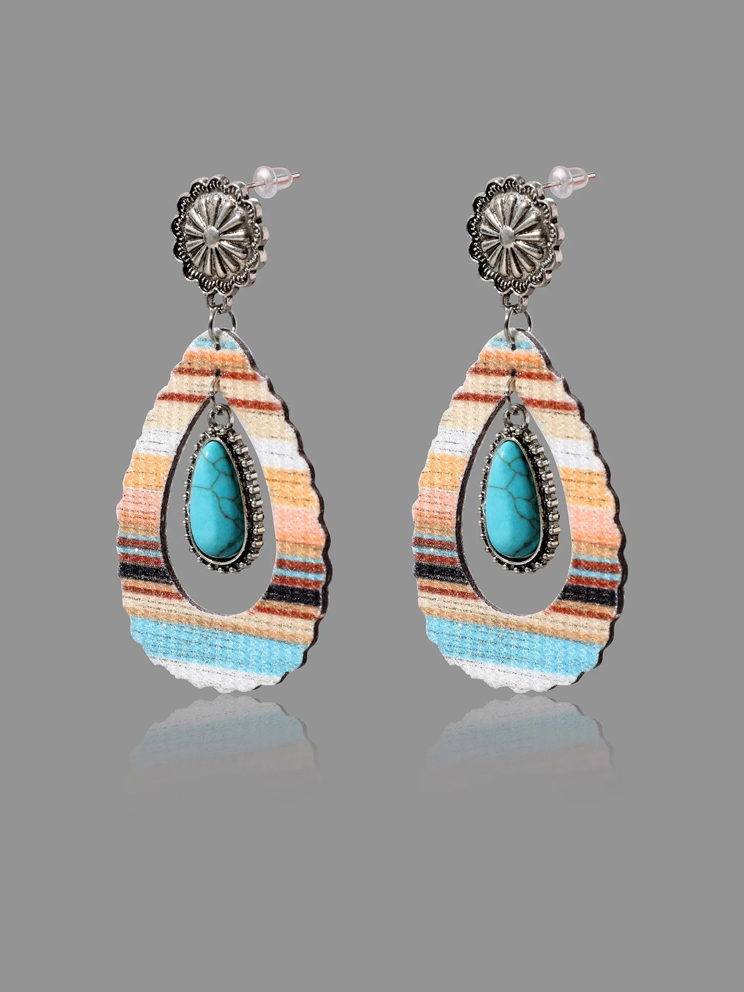 Seashore Pattern Stone Drop Earrings sold by Bloomchic product image thumbnail 2