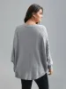 Cable Knit Dolman Sleeve Curved Hem Pullover sold by Bloomchic