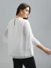 Dreamy Lace Neck Flared Sleeve Chiffon Blouse sold by Bloomchic