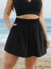 Shirred Pocket Elastic Waist Swim Bottom sold by Bloomchic