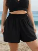 Shirred Pocket Elastic Waist Swim Bottom sold by Bloomchic