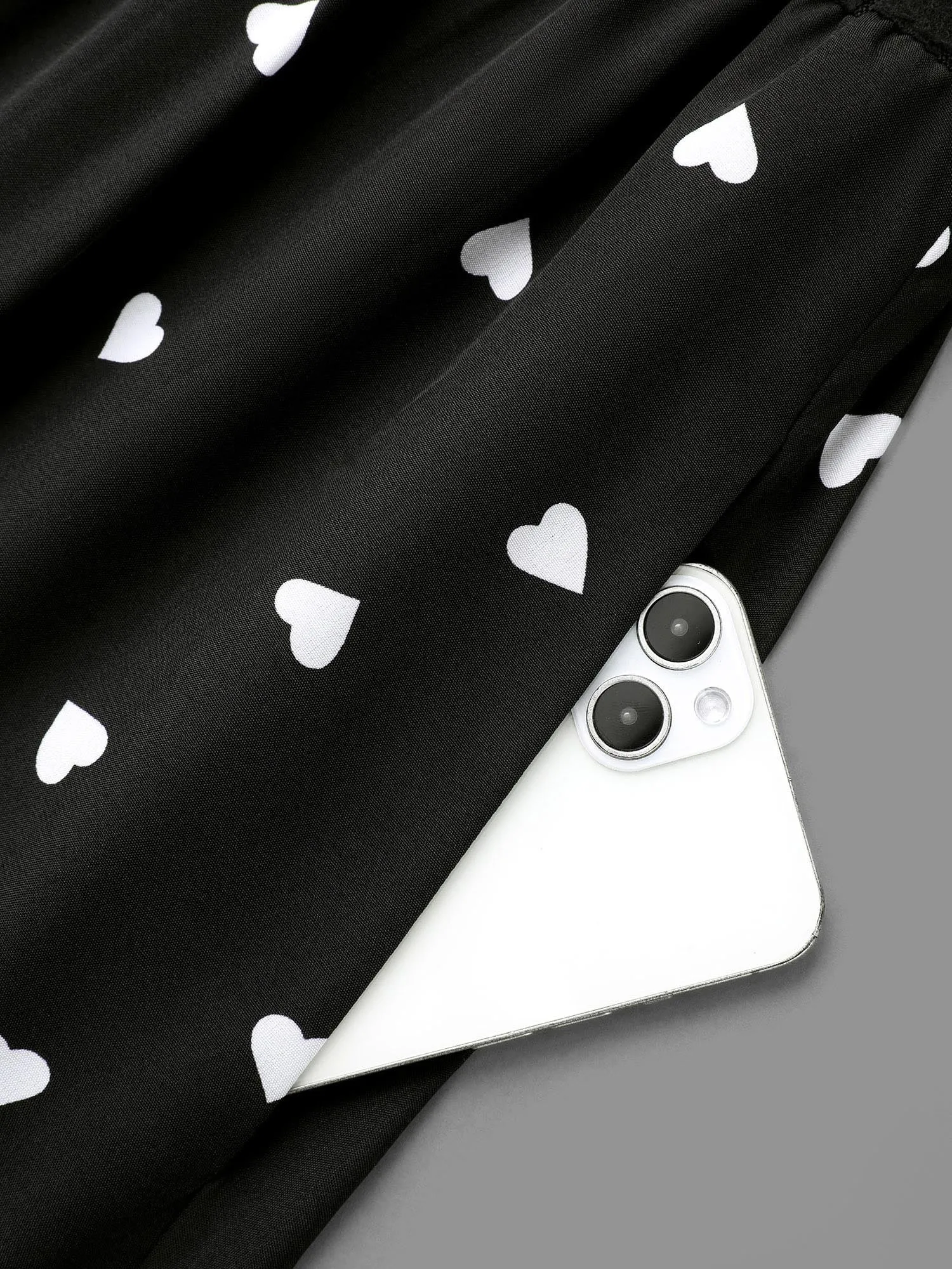 Peter Pan Collar Heart Print Patchwork Dress sold by Bloomchic product image thumbnail 5