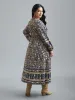 Surplice Neck Boho Print Elastic Waist Dress sold by Bloomchic