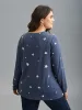 Star Print Crisscross Cut-Out T-Shirt sold by Bloomchic