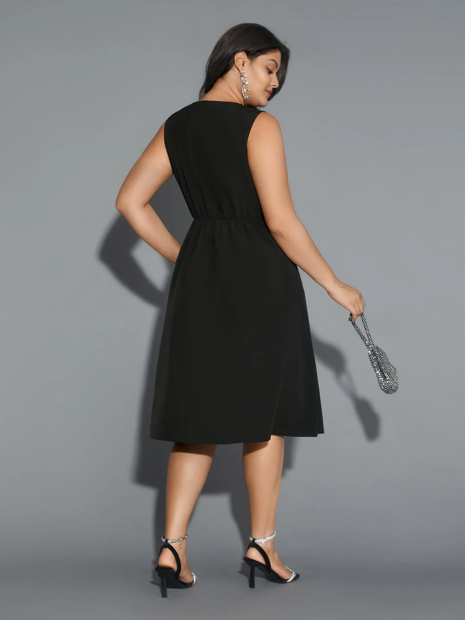 Vest-Style Sequin Patchwork Elastic Waist Dress sold by Bloomchic product image thumbnail 5