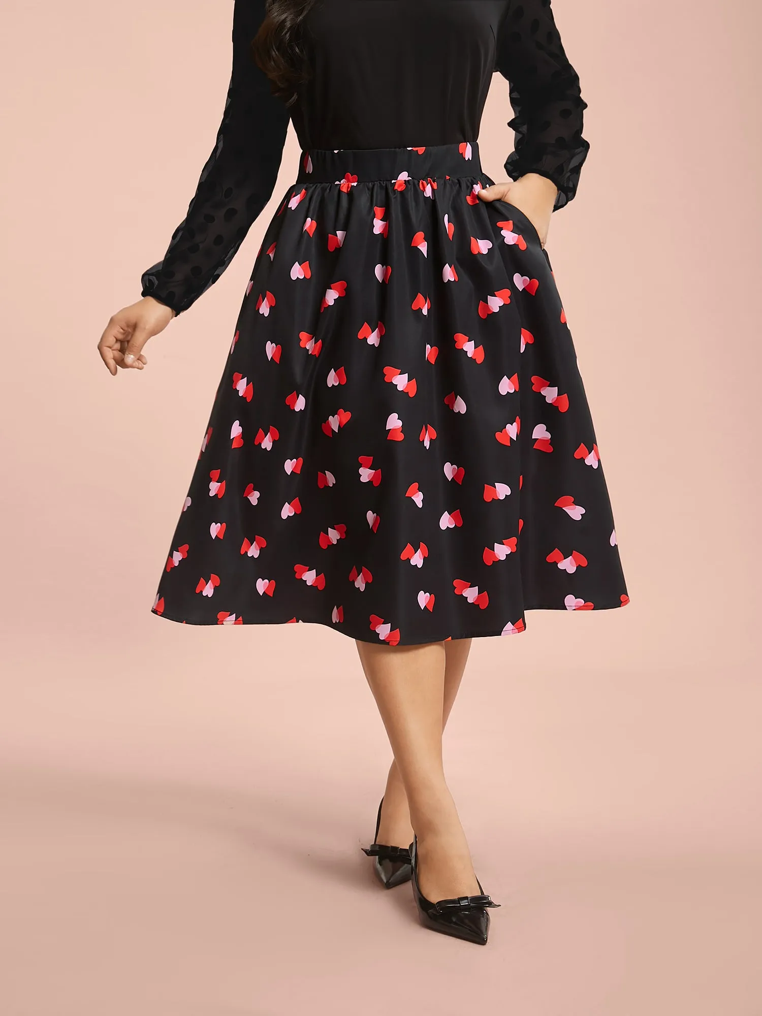 Romantic Flair Pocket Pleated Skirt sold by Bloomchic