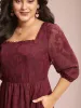 Floral Frill Trim Stretchy-Waist Sheer Midi Dress sold by Bloomchic