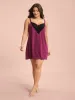 Crochet Lace Mesh Contrast Sleep Dress sold by Bloomchic