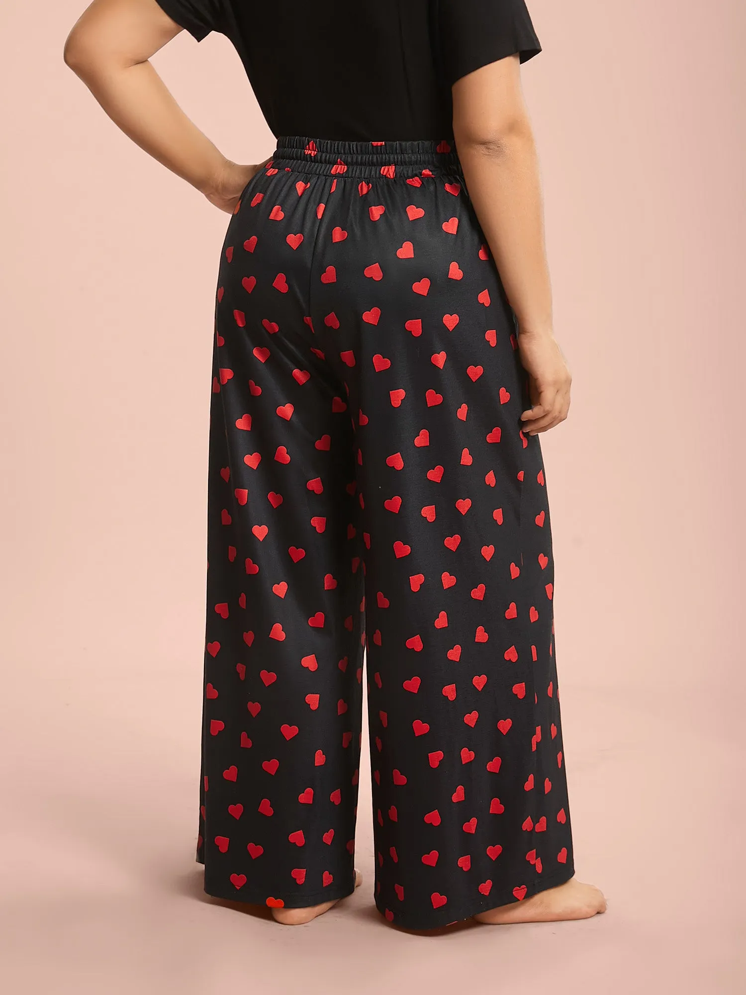 Heart Pattern Contrast Lounge Bottoms sold by Bloomchic product image thumbnail 5