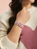 Layered Natural Stone Beaded Hinge Bracelet sold by Bloomchic