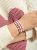 Layered Natural Stone Beaded Hinge Bracelet sold by Bloomchic