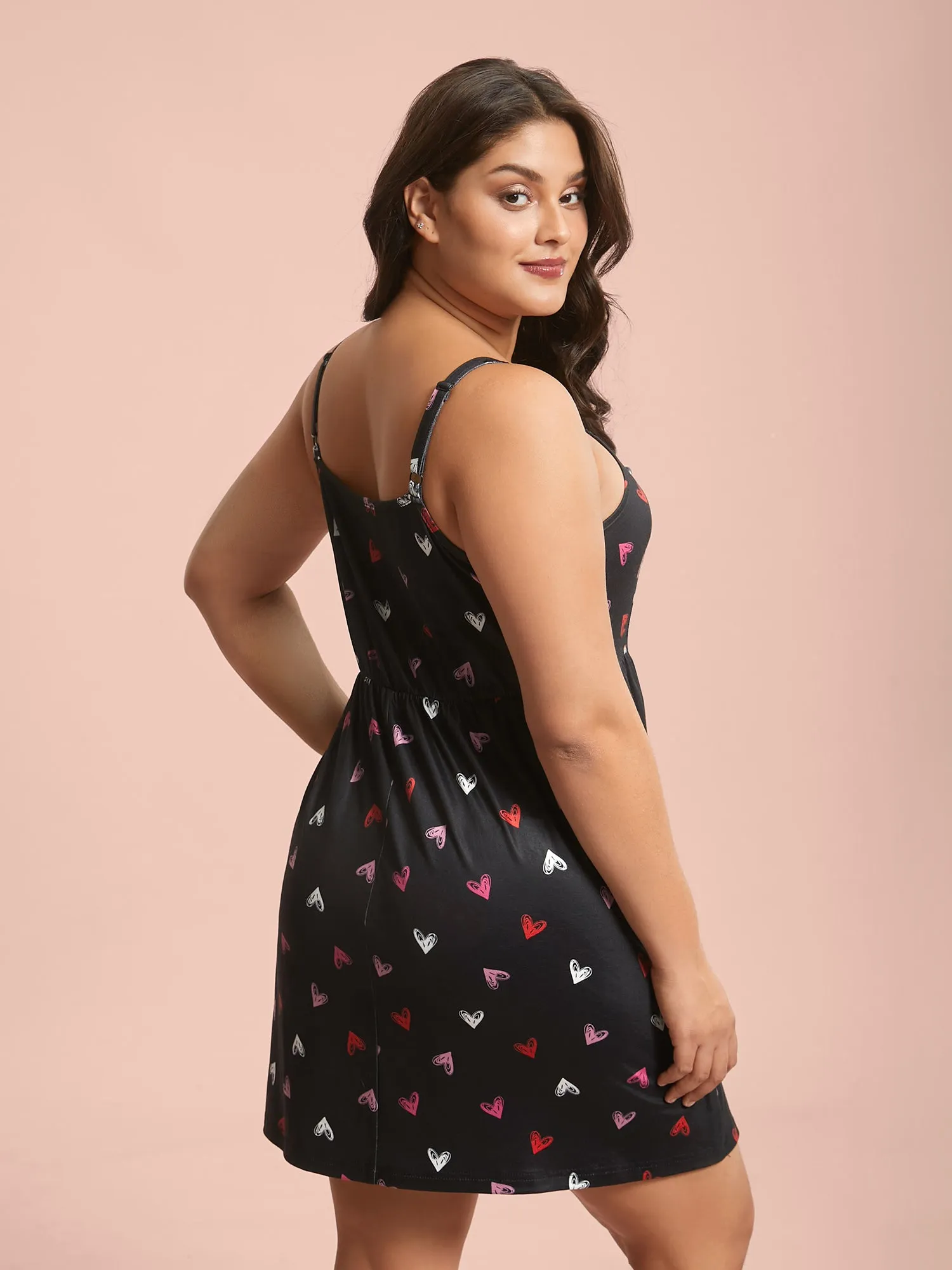 Multi-Color Lace Trim Stitch Lounge Dress sold by Bloomchic product image thumbnail 5