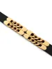 Metal Buckle Detail Patchwork Crocodile Embossed Belt sold by Bloomchic