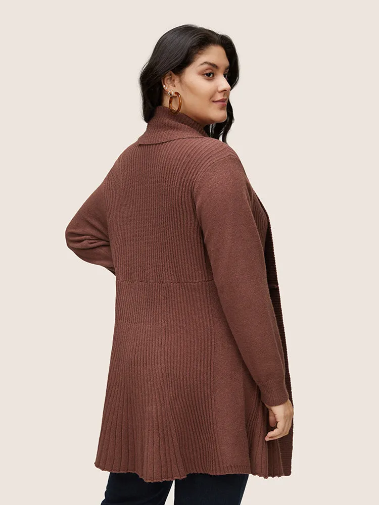 Supersoft Essentials Lapel Collar Knit Drop Shoulder Cardigan sold by Bloomchic product image thumbnail 2