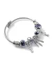Fashionable Rhinestone Key Decor Charm Bracelet sold by Bloomchic