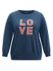 Love Embroidered Patch Crew Neck Sweatshirt sold by Bloomchic