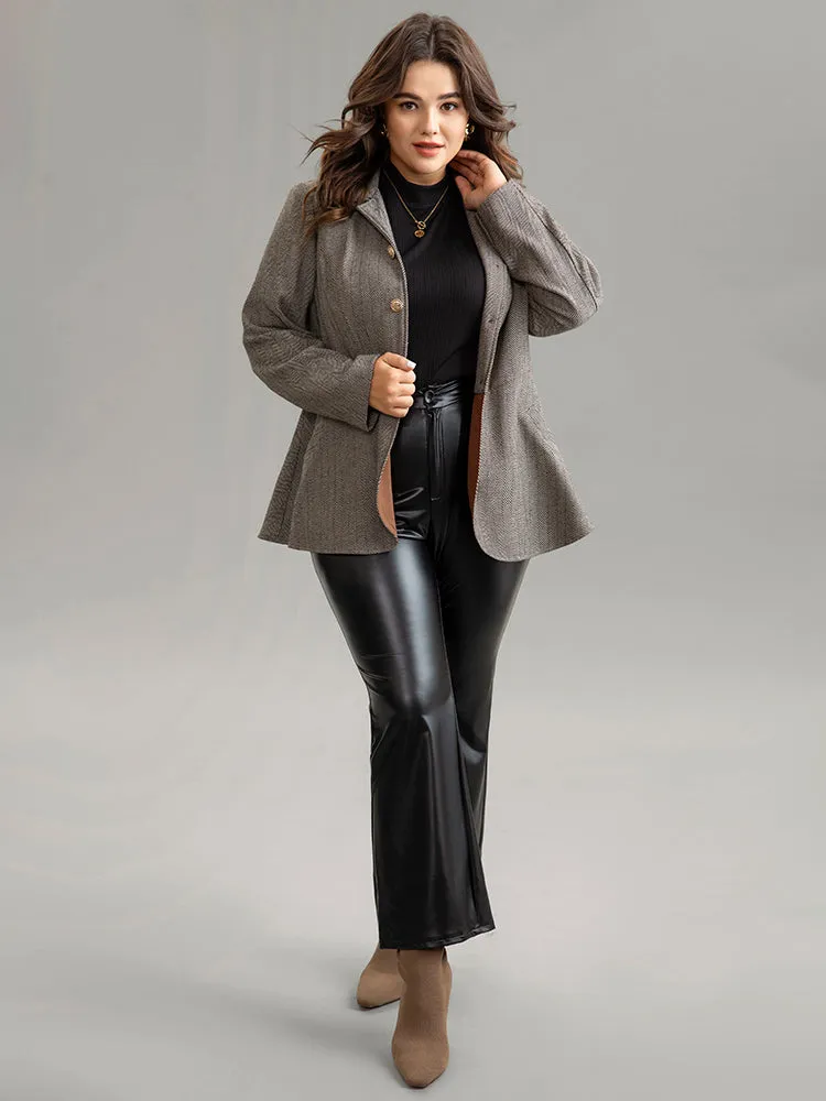 Lapel Collar Buckle Detail Woven Jacket sold by Bloomchic product image thumbnail 2