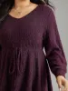 Solid Texture Fluffy Knot Ruffle Hem T-shirt sold by Bloomchic