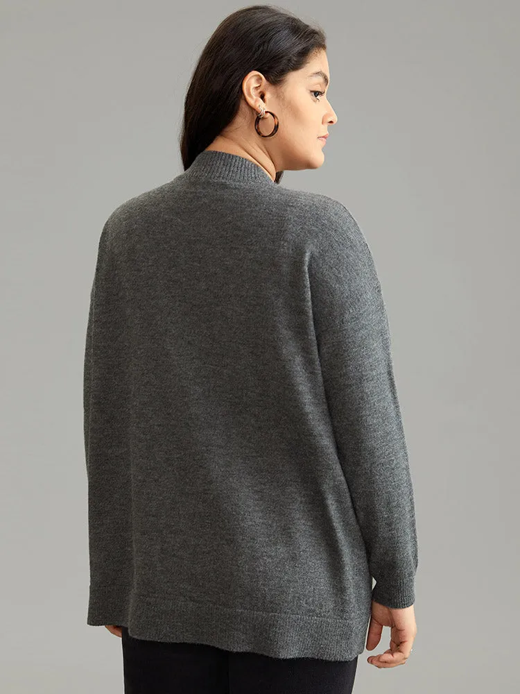 Anti-Pilling Zipper Fly Patched Pocket Cardigan sold by Bloomchic product image thumbnail 2