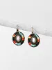 Colored Natural Stone Oval Shaped Earrings sold by Bloomchic