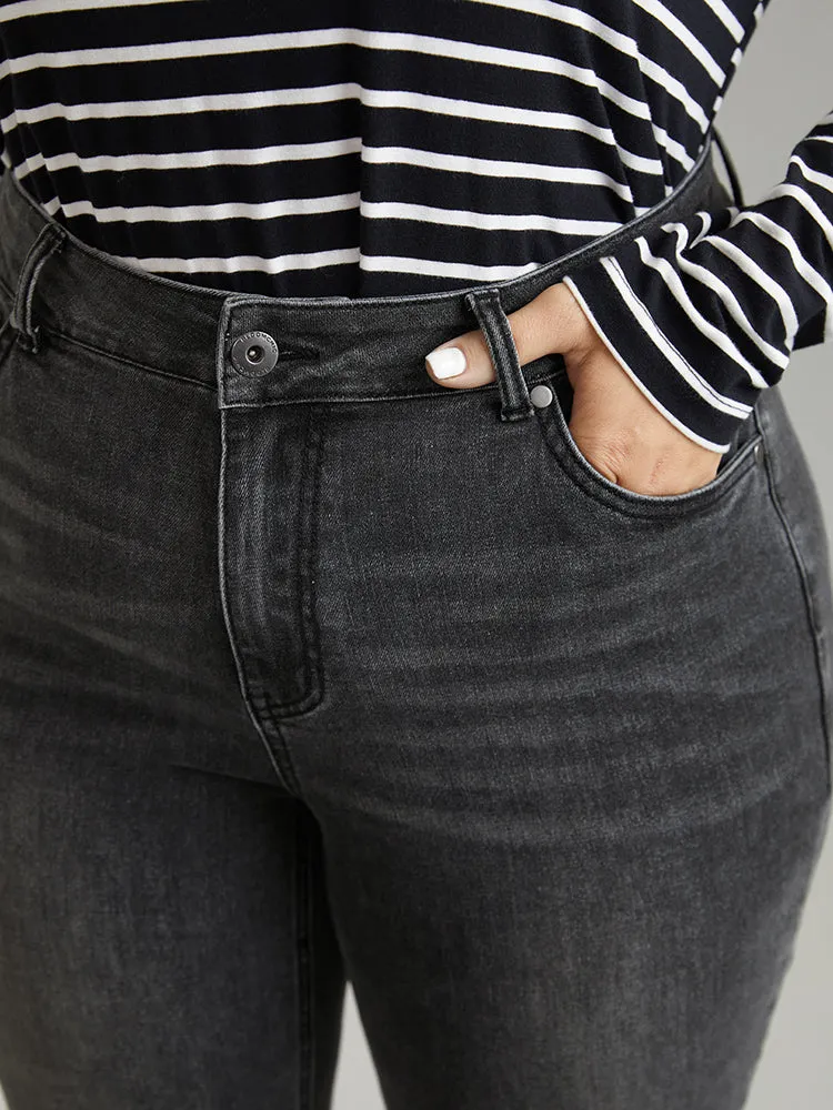 Vintage Black Wash Straight Leg Jeans sold by Bloomchic product image thumbnail 3