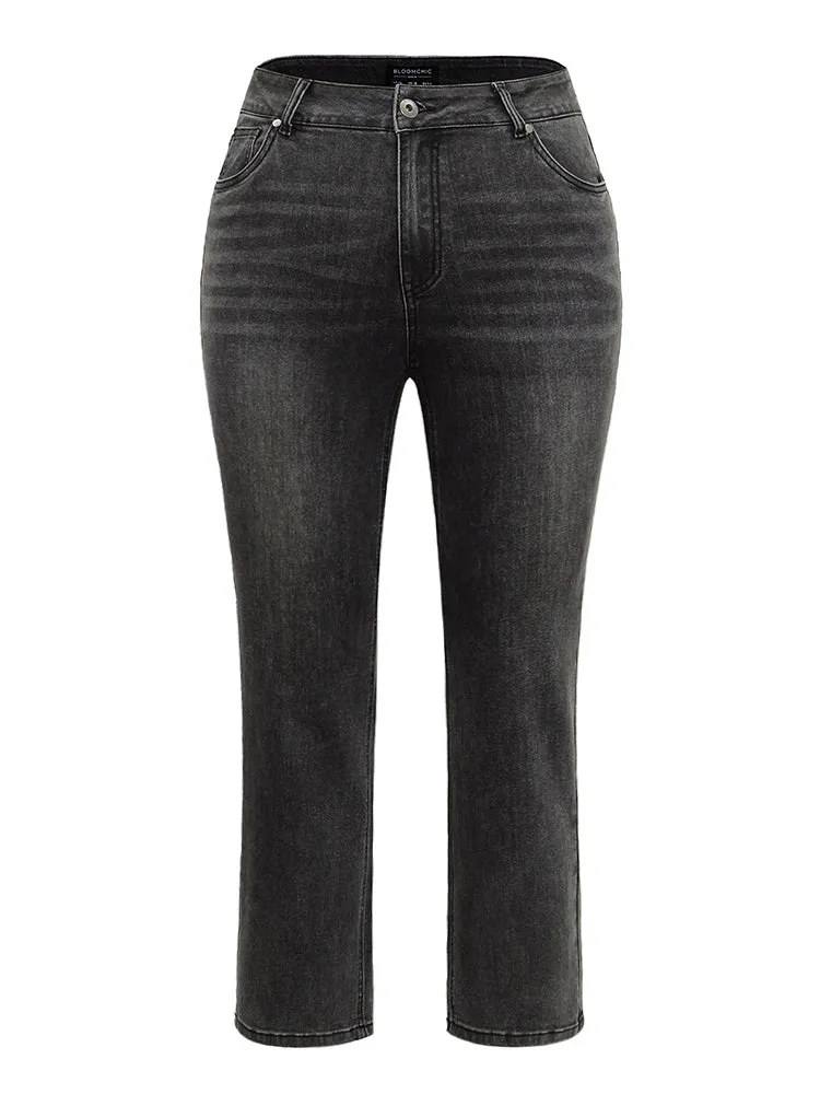 Vintage Black Wash Straight Leg Jeans sold by Bloomchic product image thumbnail 5