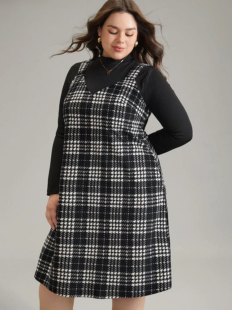 Corduroy Plaid Pocket Cami Dress sold by Bloomchic product image thumbnail 3