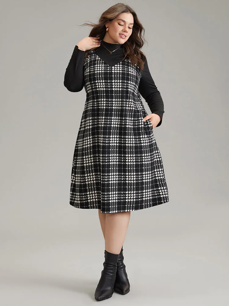 Corduroy Plaid Pocket Cami Dress sold by Bloomchic