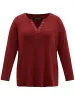 Supersoft Essentials Solid Eyelets Notched T-shirt sold by Bloomchic