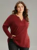 Supersoft Essentials Solid Eyelets Notched T-shirt sold by Bloomchic