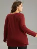 Supersoft Essentials Solid Eyelets Notched T-shirt sold by Bloomchic