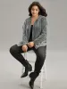Glitter Zipper Pocket Hooded Corduroy Sweatshirt sold by Bloomchic