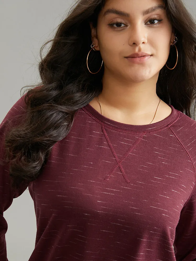 Plain Stitch Raglan Sleeve Round Neck Sweatshirt sold by Bloomchic product image thumbnail 5