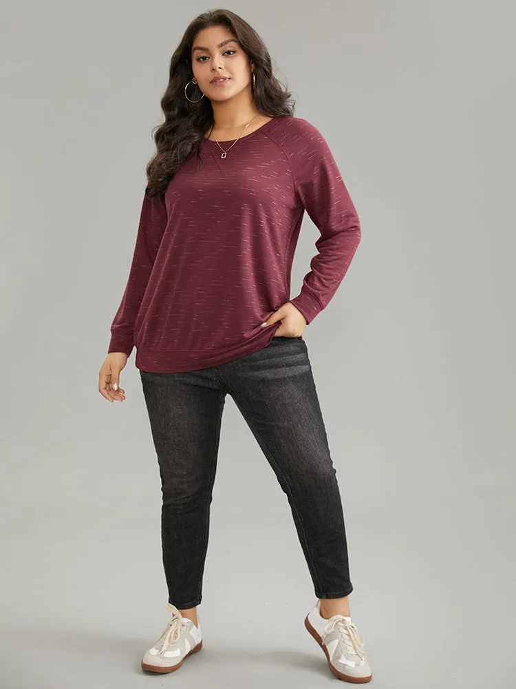 Plain Stitch Raglan Sleeve Round Neck Sweatshirt sold by Bloomchic product image thumbnail 4