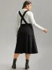 Plain Buckle Detail Surplice Neck Tank Dress sold by Bloomchic