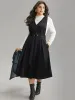 Plain Buckle Detail Surplice Neck Tank Dress sold by Bloomchic