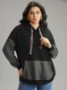 Rib Knit Patchwork Ditsy Floral Ties Sweatshirt sold by Bloomchic