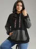 Rib Knit Patchwork Ditsy Floral Ties Sweatshirt sold by Bloomchic