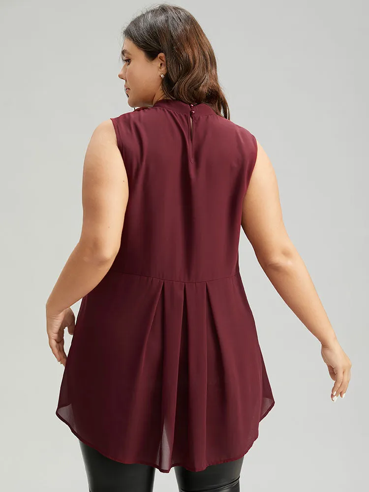 Rose Detail Layered High Low Hem Chiffon Tank Top sold by Bloomchic product image thumbnail 3