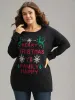 Supersoft Essentials Christmas Elk Letter Crew Neck Pullover sold by Bloomchic