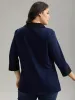 Contrast Patchwork Shirt Collar Button Through Blouse sold by Bloomchic