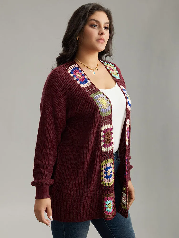 Floral Embroidered Open Front Cardigan sold by Bloomchic product image thumbnail 4