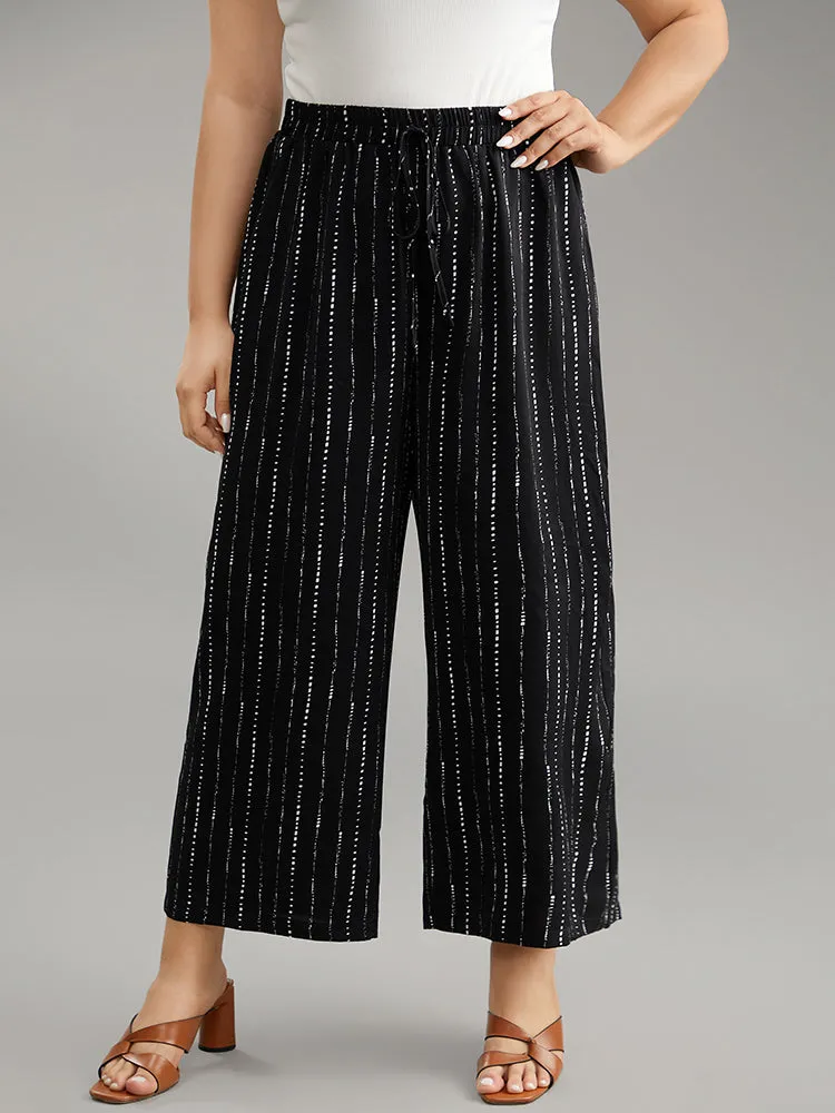 Polka Dot Striped Ties Wide Leg Pants sold by Bloomchic product image thumbnail 3