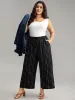 Polka Dot Striped Ties Wide Leg Pants sold by Bloomchic